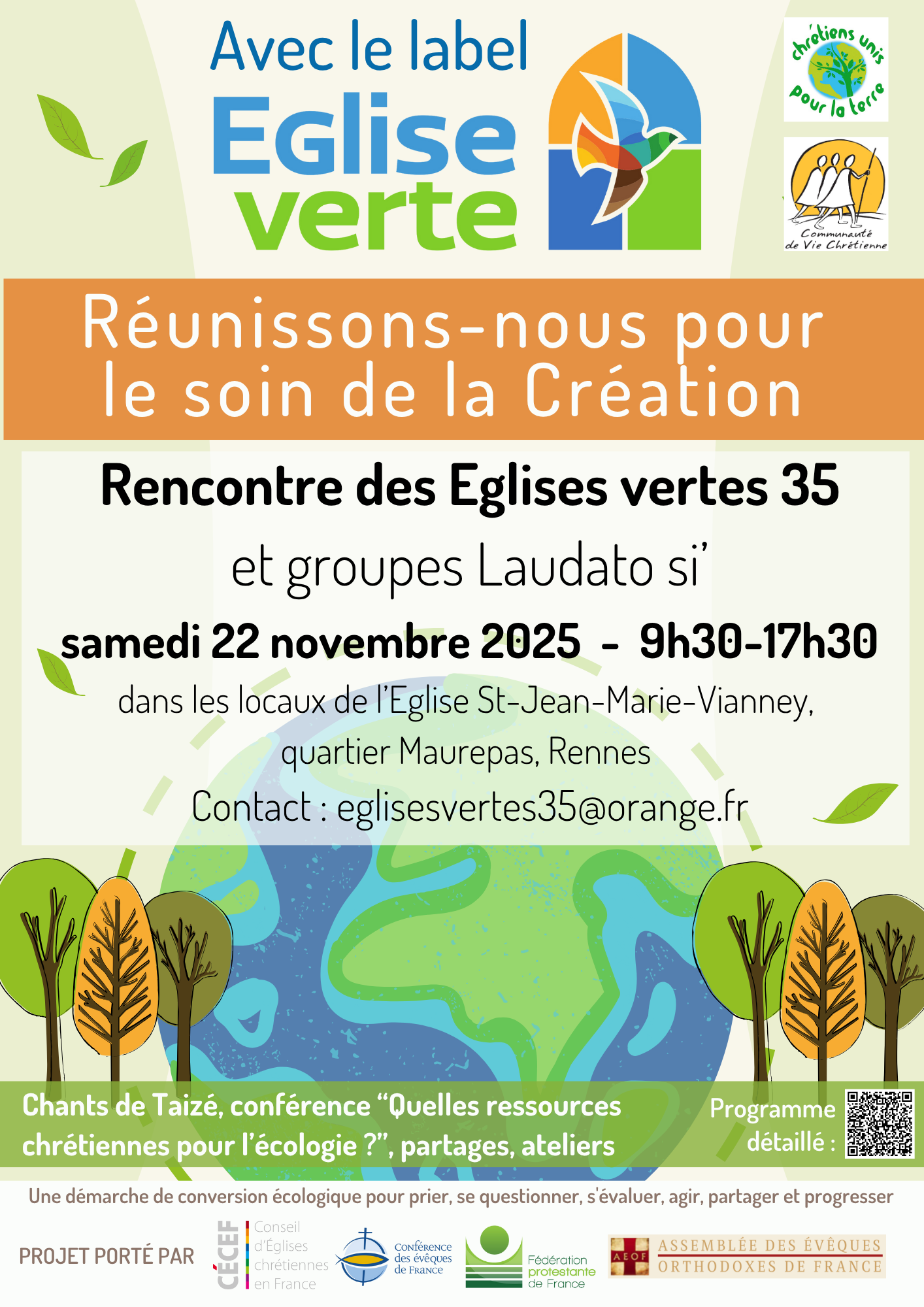 Lire la suite à propos de l’article 3ème Rencontre des Églises vertes et groupes Laudato si’ d’Ille-et-Vilaine